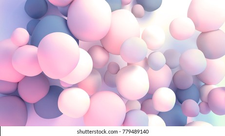 3d rendering picture of colorful balls. Abstract wallpaper and background.