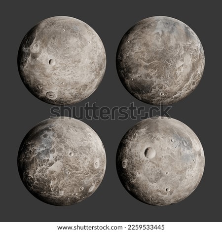 3d rendering planet ceres fictional solar system universe