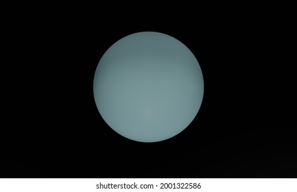 3d Rendering Of Planet Uranus Isolated On Black Background