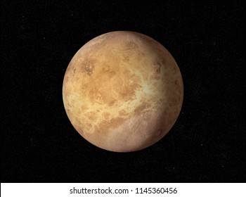 3D rendering of planet Venus