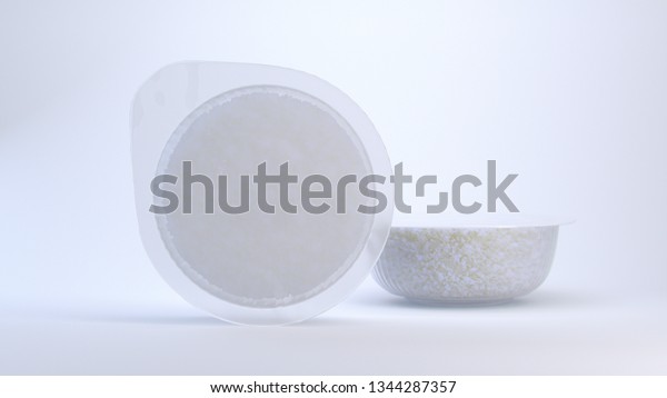 Download 3d Rendering Plastic Bowl Cottage Cheese Stock Illustration 1344287357