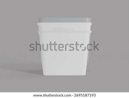 3D Rendering Plastic Bucket Mockup