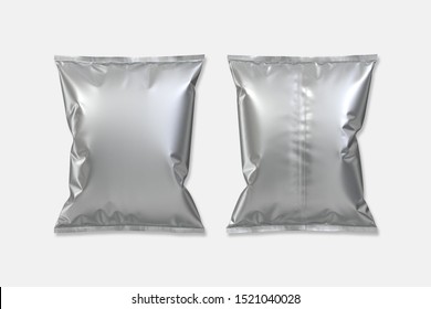 3D rendering plastic food packaging mockup isolated on the white background