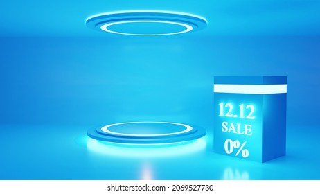 3D rendering Podium for Posters, Web Banners, Landing Pages, Posters, Flyers, Promotional Materials, Abstract 12.12 New Year's Eve - Powered by Shutterstock