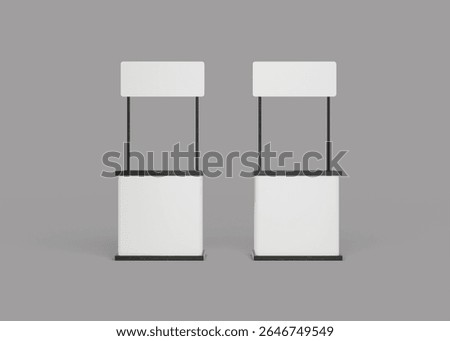 3D Rendering Portable Stand Booth Mockup