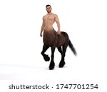 3D Rendering : A portrait of the male centaur