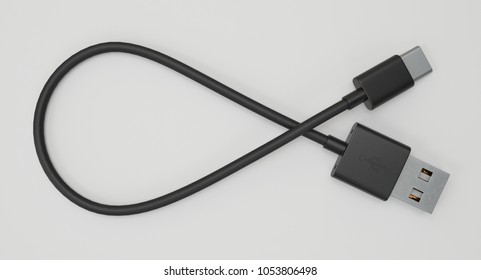 3d Rendering Power Usb Cable Typec Stock Illustration 1053806492 ...