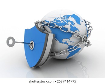 3d rendering Protect the World