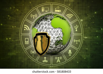 3d rendering Protect the World