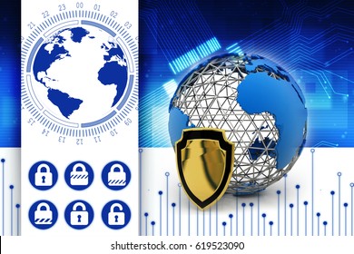 3d rendering Protect the World