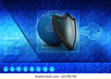 3d rendering Protect the World