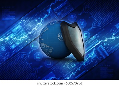 3d rendering Protect the World