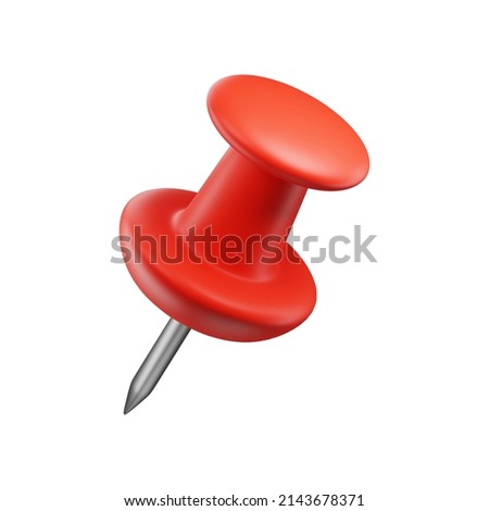 3D Rendering Push Pin Illustration