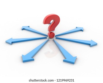 3d rendering question mark 