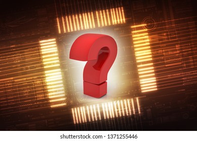 3d rendering question mark 