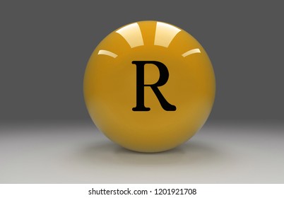 3d rendering with R letter