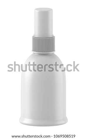 3D rendering Realistic Cosmetic bottle can sprayer container or pump with lid, Mock up
