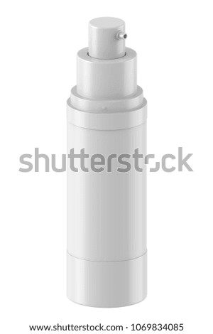 3D rendering Realistic Cosmetic bottle can sprayer container or pump with lid, Mock up
