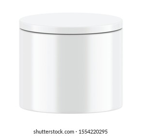 3D rendering realistic Mock-up ceramic jar with Lid Isolated on white background