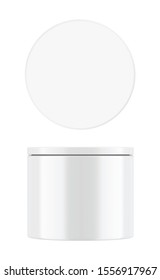 3D rendering realistic Mock-up ceramic jar with Lid Isolated on white background