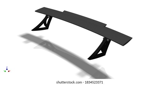 3d Rendering Rear Car Spoiler Stock Illustration 1834523371 