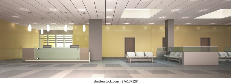 3d Rendering Reception Area - Shutterstock ID 276137129