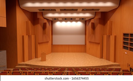 3D Rendering Of A Recital Hall Interior