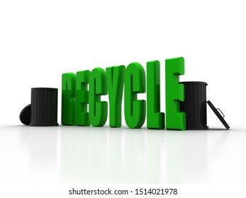recycle rendering Trashcan 3d