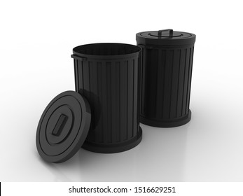 Trashcan bin 3d recycle