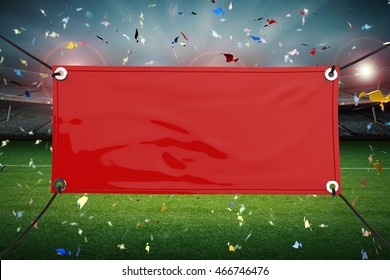 3d Rendering Red Blank Vinyl Banner