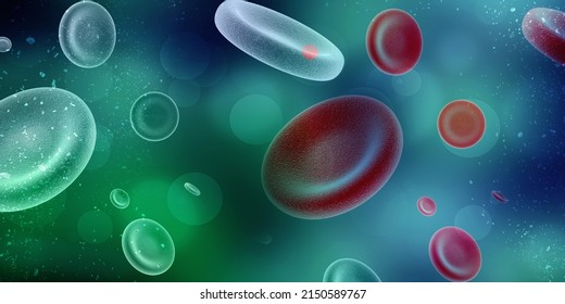 3d Rendering Red Streaming Blood Cells Stock Illustration 2150589767
