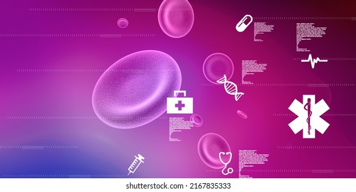 3d Rendering Red Streaming Blood Cells Stock Illustration 2167835333