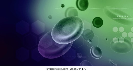 3d rendering red streaming blood cells background