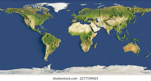 3d rendering of a relief map of the world. Elements of this image furnished by NASA. - Powered by Shutterstock