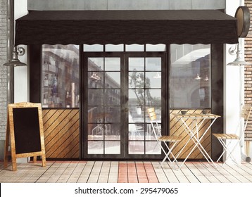 3d Rendering Of Restaurant Facade