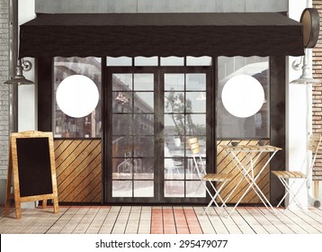 3d Rendering Of Restaurant Facade