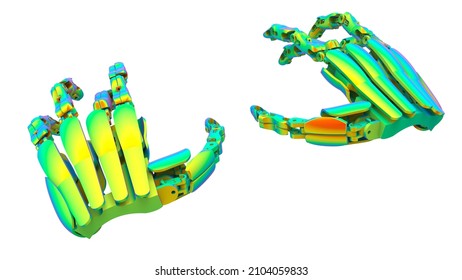 3D rendering - robotic hands finite element