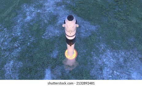 3D rendering of the rocket