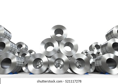 3d Rendering Roll Of Steel Sheet 