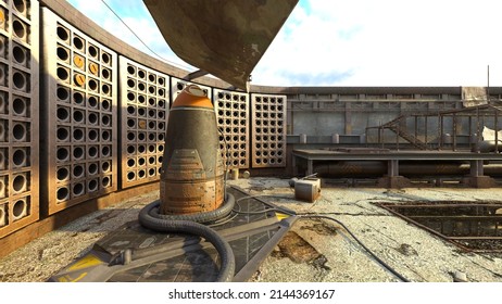 3D rendering of the rooftop space