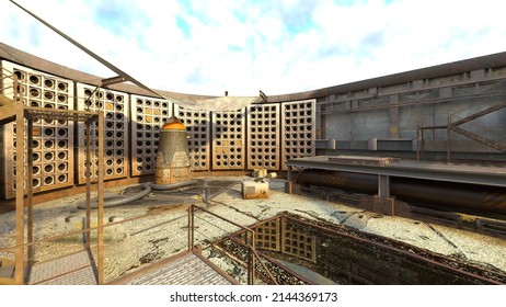 3D rendering of the rooftop space