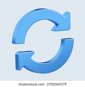 3d rendering of round arrow. simple 3d illustration for business and finance	