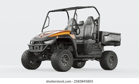 3d rendering - Rugged off-road utility vehicle on display.