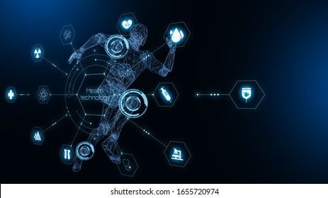 3d rendering of Runners. Fitness Tech Healthcare Wellness Innovation Concept. - Powered by Shutterstock