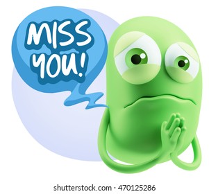 3d Rendering Sad Character Emoticon Expression Stock Illustration ...