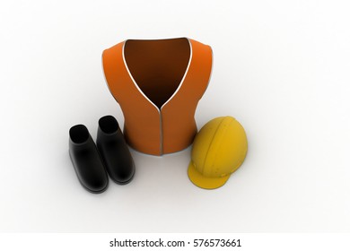 3d rendering of Safety wears