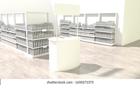 3d Rendering Sampling Stand Mock Up