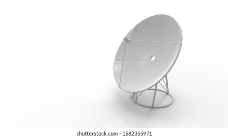 3d Rendering Of A Satelite Isolated In A Studio Background