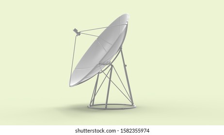 3d Rendering Of A Satelite Isolated In A Studio Background