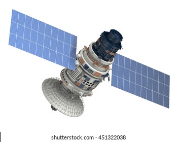 3d Rendering Satellite Isolated On White Stock Illustration 451322038 ...